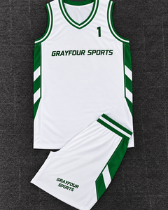 High Quality Custom Breathable Sublimated Print Unisex Basketball Jersey Shorts Set with Team Name and Logo - Product Image 3