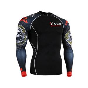 Vêtements de sport respirants à manches longues, prix de gros, hommes, sur mesure, uni, rashguard de sport, rashguards de fitness - Product Image 4