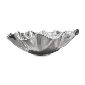 Bol en métal artisanal moderne, forme ovale, extérieur noir, intérieur doré, plat de service décoratif, bol à fruits, décoration d'intérieur - Product Image 3