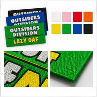 Étiquettes tissées personnalisées avec texte graphique, étiquettes à coudre pour vêtements et accessoires
