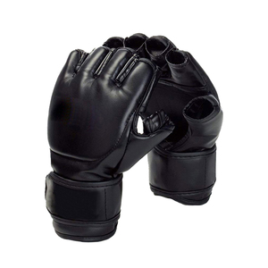 ถุงมือฝึกซ้อม MMA คุณภาพพรีเมียม ขายดี หนัง PU รับทำโลโก้ หนา ทนทานต่อการสึกหรอ แบบครึ่งนิ้ว - Product Image 3