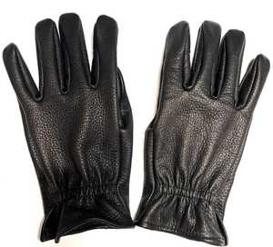Gants de conduite en cuir de daim noir, compatibles avec les écrans tactiles - Product Image 3