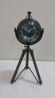 Reloj de Trípode Decorativo de Latón Macizo de Alta Calidad, Pulido, Náutico, Moderno, para Exteriores, Color y Tamaño Personalizables, Paquete de Varias Piezas