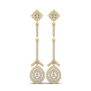 REYES - Pendientes de Diamantes Cultivados en Laboratorio CVD de 0.88 Quilates, Diseño de Última Moda, en Plata de Ley 925, Regalo de Boda o Compromiso - Product Image 2