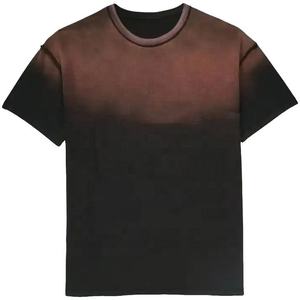 Camisetas de Hombre 2026, Nueva Moda, Alta Calidad, Logotipo Personalizado, Negras, Holgadas, Hombros Caídos, Lavado Ácido, Efecto Desgastado por el Sol - Product Image 4