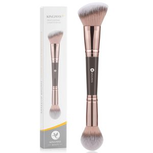 Pennello Doppio per Fondotinta, Angolato per Contorno e Bronzer, per Miscelare Liquidi e Polveri, Correttore - Product Image 1