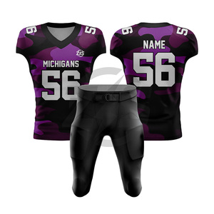 Uniforme de football américain rembourré en polyester et élasthanne respirant, personnalisé et sublimé, pour adultes - Product Image 3