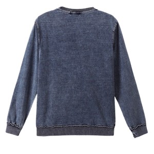 Sweat-shirt en jean chenille Sigma Gamma Rho pour femme, bleu, avec poche, col rond, pull décontracté de sororité - Product Image 3