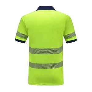 เสื้อยืดนิรภัยแขนสั้นราคาประหยัด ปี 2026 เสื้อยืดสะท้อนแสงความปลอดภัยสูง ปรับแต่งโลโก้ของคุณเอง เสื้อทำงาน เสื้อโปโลชาย - Product Image 3