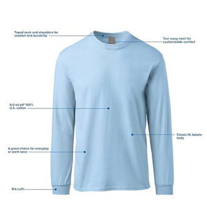 T-shirts unis 100% coton, vente en gros, t-shirt basique pour homme, t-shirt uni unisexe à col rond pour homme - Product Image 5