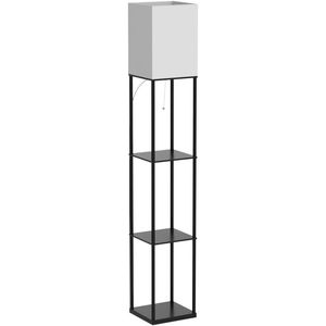 Lampada da Terra Moderna Quadrata con Lampadina a 3 Temperature di Colore, Espositore d'Angolo per Libri, Decorazione per Soggiorno - Product Image 3