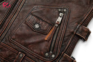 Gilet en cuir respirant et chaud pour homme, imperméable, séchage rapide, haute qualité, service OEM, vêtement d'extérieur personnalisé, faible MOQ, décontracté - Product Image 4
