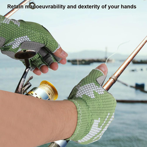 Gants de pêche respirants, confortables, coupe décontractée, légers, à doigts courts, compatibles avec la chasse et la pêche, unisexes, best-sellers - Product Image 2