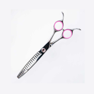 Professional Multi-Purpose Portable Luxury Simple Stainless Steel <b>Dog</b> Grooming <b>Scissors</b> Curved Chunker Shear - Product Image 4