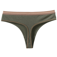Culottes string sexy en dentelle pour femmes, taille mi-haute, en rayonne et élasthanne, tricotées unies, respirantes, écologiques, séchage rapide, logo personnalisé