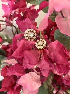 <b>studs</b> earrings in polki stone with gold layered in 925 <b>silver</b> metal traditional jewelry for women party wear gift Diwali gift - Product Image 5