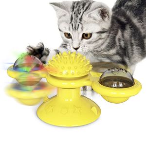 Giocattolo Interattivo per Gatti a Forma di Mulino a Vento Rotante con Ventosa, Gioco di Movimento per Animali Domestici - Product Image 2