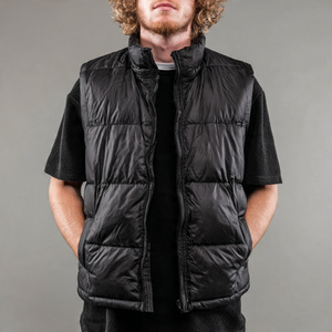 Autumn Winter Vest Sleeveless <b>Padded</b> Puffer Coat Men Stand Collar Sleeveless <b>Padded</b> Vest Men Zipper High Streetwear <b>Padded</b> Vest - Product Image 6