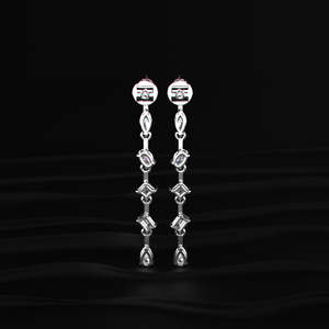 Pear Cut Moissanite <b>Stud</b> Earrings 4 TCW Colorless VVS 14K Gold 2 Carat Teardrop Solitaire 3 Prong Screw Back Handmade Jewelry - Product Image 3