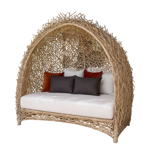 ARTERRA Chaise longue de luxe en teck avec auvent, pour hôtel, piscine, patio, plage, mobilier d'extérieur - Product Image 1