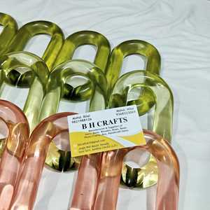 Eslabones de Cadena con Forma de Búho Hechos a Mano, Ecológicos y Personalizables, en Tamaño Extra Grande, Opciones Transparentes/Multicolor, Estilo Moderno para Regalos - Product Image 2
