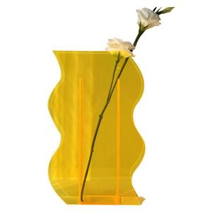 Transparent Acrylic Flower <b>Vase</b> With Contemporary Minimalist Style For Dining Table And Home Decoration Display - Product Image 2