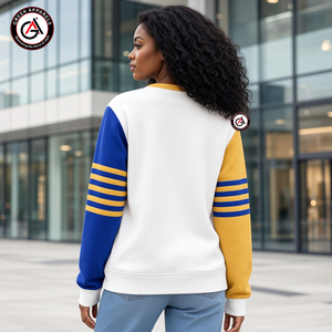 Sigma Gamma Rho Sorority Embroidered Acrylic Women's Winter Vintage Anti-Wrinkle V-Neck Full Sleeve Cardigan <b>Covered</b> <b>Buttons</b> - Product Image 2