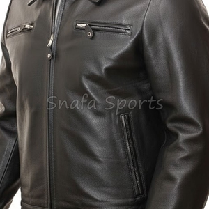 Custom <b>Men</b> Fashion Leather <b>Jacket</b> Made in Pakistan High Quality Fashion Leather <b>Jacket</b> For Sale In Low Price - Product Image 3
