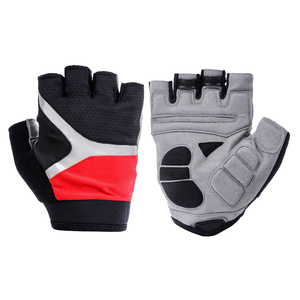 Gants de cyclisme pour hommes, demi-doigts, en polyester, écologiques, antidérapants, antichocs, pour l'été, la route et le VTT - Product Image 4