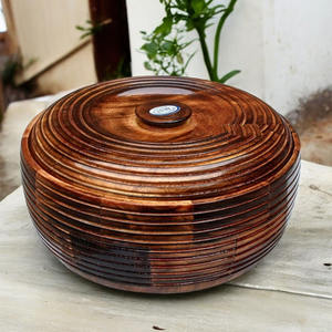 High Quality Handmade Wooden Pot Durable Natural <b>Lid</b> Economically Priced Eco-Friendly Custom Logo Direct Supplier for <b>Serving</b> - Product Image 3