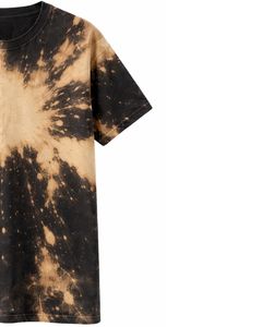 Camiseta de Hombre con Estampado Tie Dye Estrella Beige, 100% Algodón, Cuello Redondo, Manga Corta, Estilo Vintage, Streetwear, Fabricante OEM, Venta al Por Mayor - Product Image 2