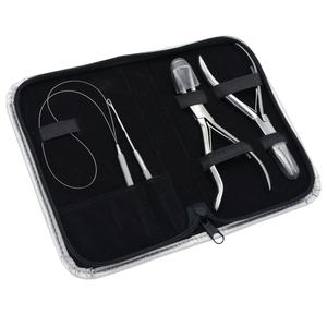 Kit d'outils pour extensions de cheveux SHAHZIK INTERNATIONAL avec pince à boucle de traction, outils de pose et de retrait en acier inoxydable pour usage domestique - Product Image 1