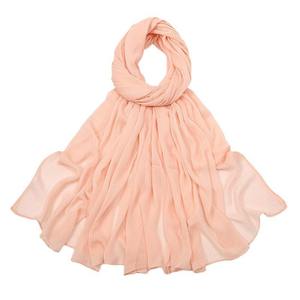 ผ้าพันคอแบบม้วนขอบยาวขายดีที่สุดในตะวันออกกลางสำหรับผู้หญิง มาเลเซีย อินโดนีเซีย ผ้าคลุมศีรษะสีพื้นเรียบง่าย รับสั่งทำโลโก้ - Product Image 6