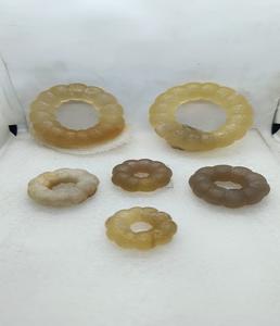 Anillos de Fluorita Amarilla Natural de Alta Calidad, Lote de Especímenes Minerales de Cristal para Coleccionistas, Exhibición, Meditación y Sanación Energética - Product Image 1