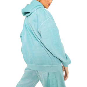 Sudadera con Capucha Extra Grande para Mujer, de Felpa, con Bolsillos, Transpirable, Corte Regular, para Invierno, 100% Algodón, con Logotipo Frontal - Product Image 3