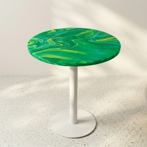 Mesa de Centro de Plástico Reciclado, Diseño Moderno, Impermeable, Duradera, Ecológica, Apilable, con Marco Metálico, Muebles para el Hogar, para Exteriores - Product Image 4
