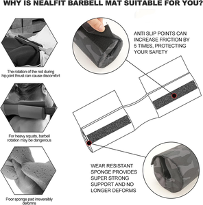 Cómoda Almohadilla para Pesas de Cuello y Hombros para Hombres y Mujeres, para Levantamiento de Pesas, Sentadillas y Empujes de Cadera en el Gimnasio - Product Image 2