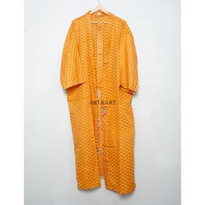 Vintage Recycled Silk <b>Kimono</b> Daily Night Wear Indian Sari <b>Kimono</b> in multicolor Sleepwear <b>Kimono</b> Bridesmaids Robes <b>Beach</b> Cover Up - Product Image 6