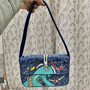 Sac de soirée élégant brodé et perlé, léger et durable, pour femme – Accessoire de mode pour mariage et événements – Offre spéciale - Product Image 1