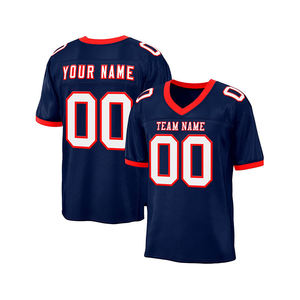 เสื้อฟุตบอลอเมริกันสไตล์ใหม่สำหรับแฟนทีมกีฬา ใส่สบาย ระบายอากาศได้ดี พร้อมชื่อและหมายเลขส่วนตัว - Product Image 1