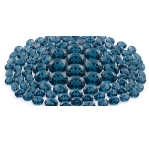 Valiosa piedra preciosa de topacio azul de Londres facetada ovalada de 9x7 mm, gemas de topacio azul de Londres brillantes para joyería. - Product Image 1