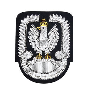 Wholesale Top Quality Best Design Custom Hand Made Embroidery Bullion Wire Badges High Quality Badges - Product Image 6