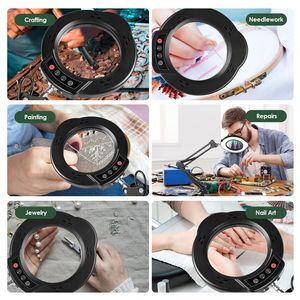 Lámpara de Escritorio con Lupa de 10X con Lente de Vidrio Real, con Luz y Soporte, Lámpara de Aumento Premium - Product Image 6