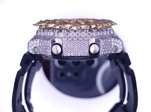 Reloj de Lujo Deportivo de Cuarzo con Correa de Goma Azul de Alta Calidad y Moissanita, Diseño para Fiestas y Bodas, Precio de Fabricante Indio - Product Image 3