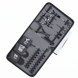 Juego completo de alicates para extensiones de cabello Microlink: Alicates para abrir y cerrar microperlas, cortador de queratina, herramienta de sellado de cinta, clips y peine. - Product Image 3
