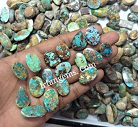 Pierre précieuse naturelle Irfan Gems, turquoise Nishapuri, taille brillant ronde, pierre précieuse en vrac, 20-40 mm, 7-12 g, pour la fabrication de bijoux, provenant du Rajasthan