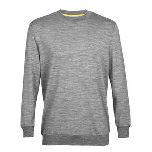 Sweat-shirt à col rond pour homme, manches longues, gris uni, 100% coton non tissé, toutes saisons, lavage à la main uniquement, séchage rapide, respirant - Product Image 5