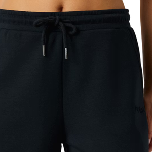 Custom Womens <b>Black</b> Fleece Shorts Elastic Waist Drawstring Side <b>Pockets</b> Relaxed Fit Casual Daily Loungewear OEM Wholesale Shorts - Product Image 4