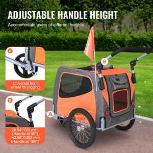 Remolque para Bicicleta para Perros, Soporta hasta 66 Libras, Carrito 2 en 1 para Mascotas, Portador de Bicicleta con Plegado Fácil y Liberación Rápida - Product Image 3