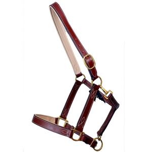 Halter de caballo de polo de cuero genuino de alta calidad, cabestros para montar a caballo, cuero marrón, Halter de caballo, diseño personalizado - Product Image 2